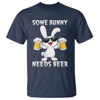Funny Easter Bunny Drinking Beer T Shirt Some Bunny Needs Beer