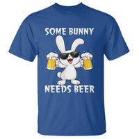 Funny Easter Bunny Drinking Beer T Shirt Some Bunny Needs Beer