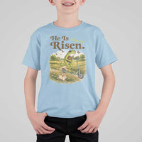 He Is Risen Hop On T Shirt For Kid Christian Easter Frog