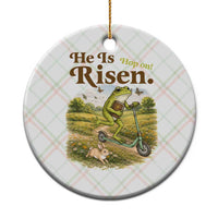 He Is Risen Hop On Ceramic Ornament Christian Easter Frog