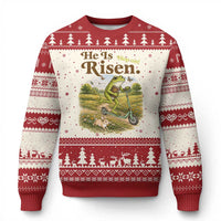 He Is Risen Hop On Ugly Christmas Sweater Christian Easter Frog