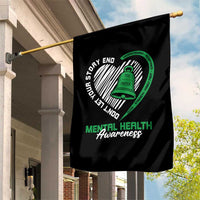 Mental Health Awarenes Garden Flag Green Ribbon Inspirational Psychologist Therapist