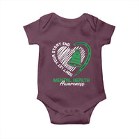 Mental Health Awarenes Baby Onesie Green Ribbon Inspirational Psychologist Therapist