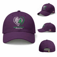 Mental Health Awarenes Baseball Cap Green Ribbon Inspirational Psychologist Therapist