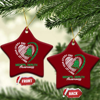 Mental Health Awarenes Ceramic Ornament Green Ribbon Inspirational Psychologist Therapist