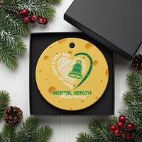 Mental Health Awarenes Ceramic Ornament Green Ribbon Inspirational Psychologist Therapist