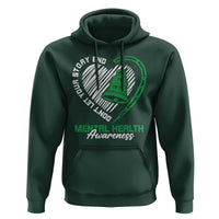 Mental Health Awarenes Hoodie Green Ribbon Inspirational Psychologist Therapist