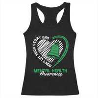 Mental Health Awarenes Racerback Tank Top Green Ribbon Inspirational Psychologist Therapist