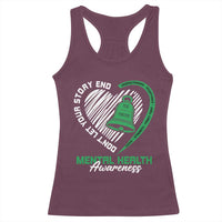 Mental Health Awarenes Racerback Tank Top Green Ribbon Inspirational Psychologist Therapist