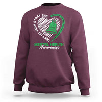 Mental Health Awarenes Sweatshirt Green Ribbon Inspirational Psychologist Therapist