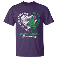 Mental Health Awarenes T Shirt Green Ribbon Inspirational Psychologist Therapist