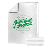 Mental Health Matters Awareness Throw Blanket Support Squad Green Ribbon