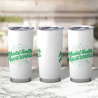 Mental Health Matters Awareness Tumbler Cup Support Squad Green Ribbon