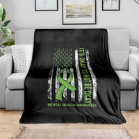Mental Health Awarenes Throw Blanket It's Okay To Not Be Okay