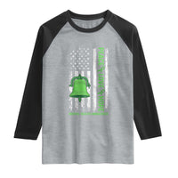 Mental Health Awarenes Raglan Shirt Peace Love Hope Green Ribbon