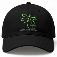 Mental Health Awarenes Baseball Cap Support Squad Green Ribbon