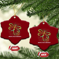 Mental Health Awarenes Ceramic Ornament Support Squad Green Ribbon