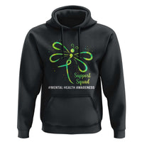 Mental Health Awarenes Hoodie Support Squad Green Ribbon
