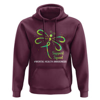 Mental Health Awarenes Hoodie Support Squad Green Ribbon