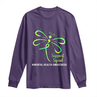 Mental Health Awarenes Long Sleeve Shirt Support Squad Green Ribbon