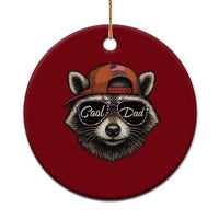 Cool Dad Ceramic Ornament Raccoon Daddy Father's Day Gift