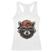 Cool Dad Racerback Tank Top Raccoon Daddy Father's Day Gift