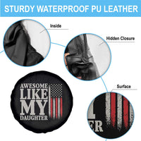 Awesome Like My Daughter Spare Tire Cover Funny Dad Fathers Day 4th Of July