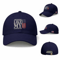 Awesome Like My Daughter Baseball Cap Funny Dad Fathers Day 4th Of July
