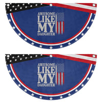 Awesome Like My Daughter Patriotic Fan Flag Funny Dad Fathers Day 4th Of July