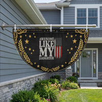 Awesome Like My Daughter Patriotic Fan Flag Funny Dad Fathers Day 4th Of July