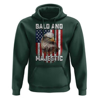 Bald and Majestic Bald Eagle 4th of July Hoodie Funny Dad Husband Grandpa Joke