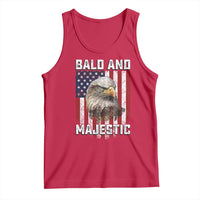 Bald and Majestic Bald Eagle 4th of July Tank Top Funny Dad Husband Grandpa Joke