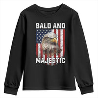 Bald and Majestic Bald Eagle 4th of July Youth Sweatshirt Funny Dad Husband Grandpa Joke