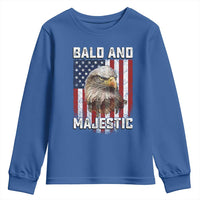 Bald and Majestic Bald Eagle 4th of July Youth Sweatshirt Funny Dad Husband Grandpa Joke