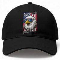 Bald and Majestic Baseball Cap Patriotic Bald Eagle 4th Of July