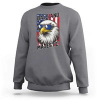 Bald and Majestic Sweatshirt Patriotic Bald Eagle 4th Of July