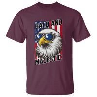 Bald and Majestic T Shirt Patriotic Bald Eagle 4th Of July