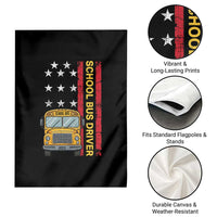 Patriotic School Bus Driver USA American Flag Garden Flag