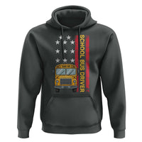 Patriotic School Bus Driver USA American Flag Hoodie