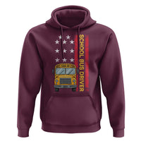 Patriotic School Bus Driver USA American Flag Hoodie