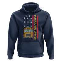 Patriotic School Bus Driver USA American Flag Hoodie