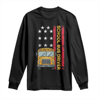 Patriotic School Bus Driver USA American Flag Long Sleeve Shirt