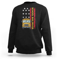 Patriotic School Bus Driver USA American Flag Sweatshirt
