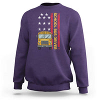 Patriotic School Bus Driver USA American Flag Sweatshirt