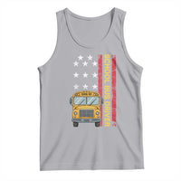 Patriotic School Bus Driver USA American Flag Tank Top