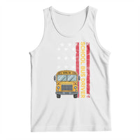 Patriotic School Bus Driver USA American Flag Tank Top
