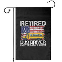 Retired School Bus Driver Garden Flag Patriotic USA American Flag