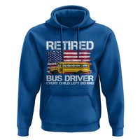 Retired School Bus Driver Hoodie Patriotic USA American Flag