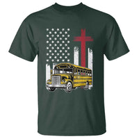 Bus Driver Patriotic Christian USA Flag T Shirt School Bus Driver