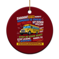Funny School Bus Driver Life Ceramic Ornament Back to School Teacher Kids